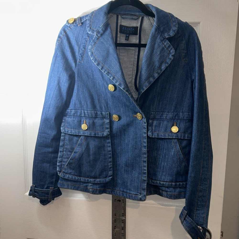 Escada vintage‎ sport denim jacket - Picture 3 of 13